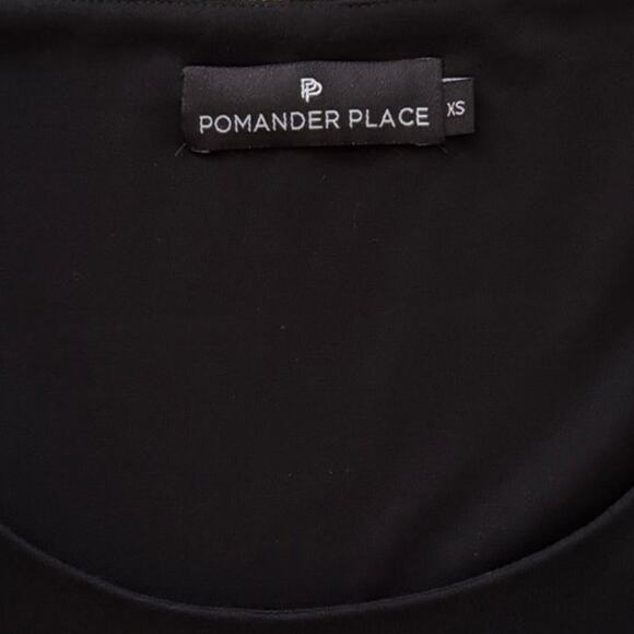POMANDER PLACE TUCKERNUCK Riley Scoop Neck Puffed Shoulder Bishop Top XS BLACK - Picture 5 of 7